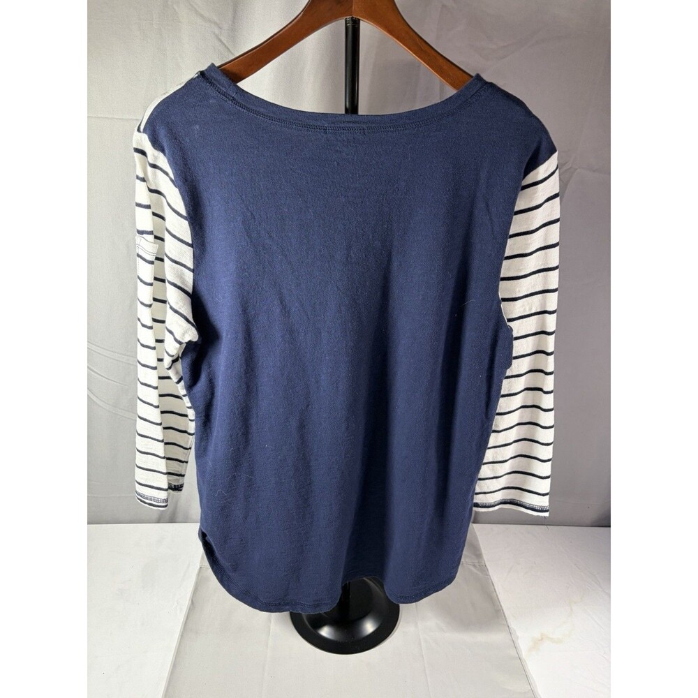 Gap White With Blue Stripes, Pullover Size Large - Picture 3 of 7
